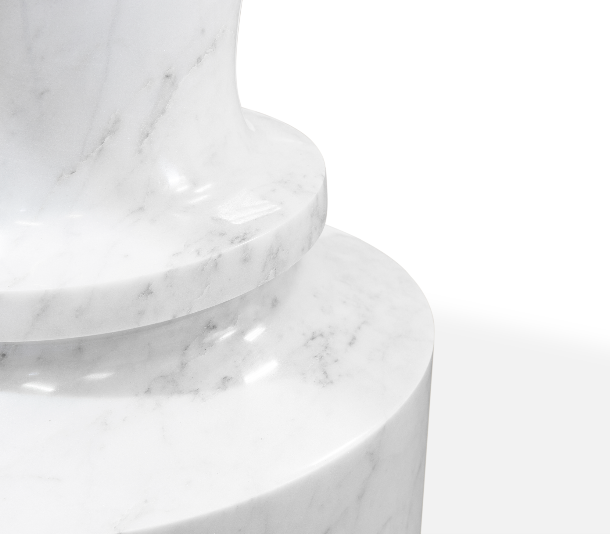 Obsidian Carrara Marble Console