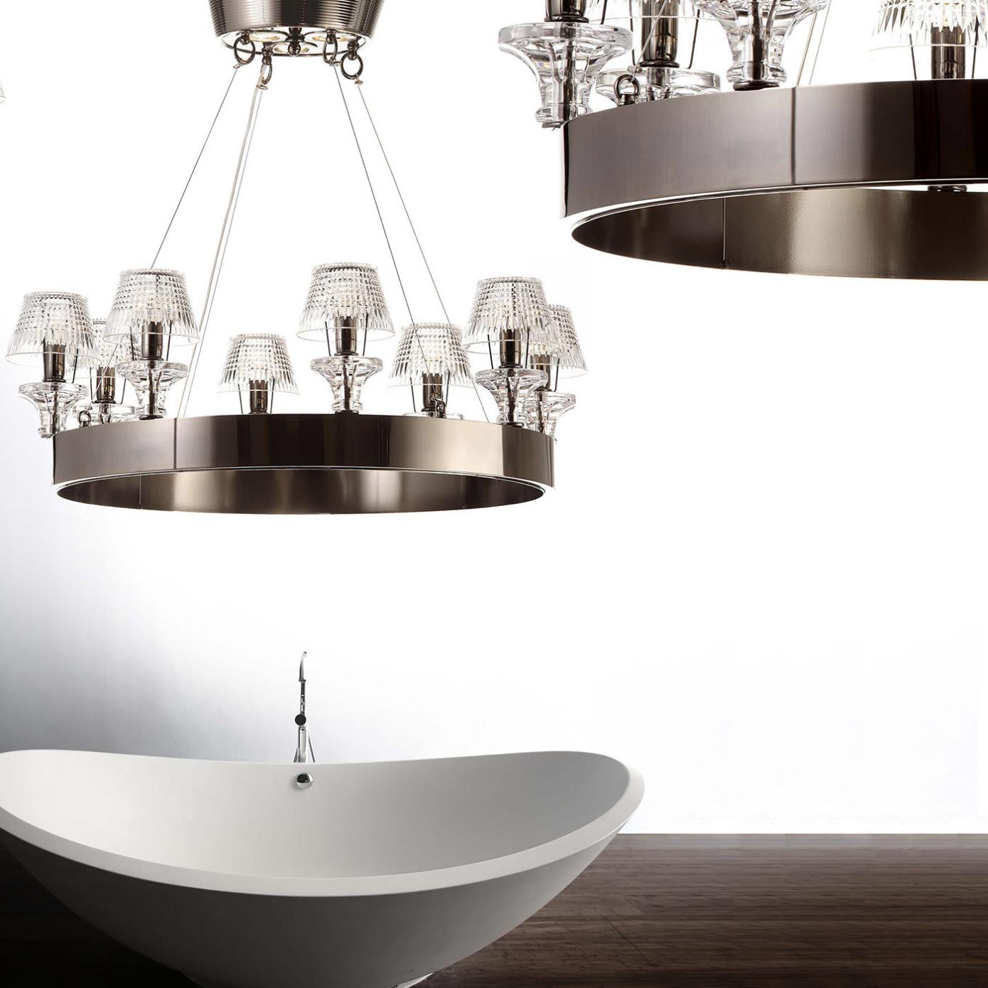 Chandelier with Crystal Shades