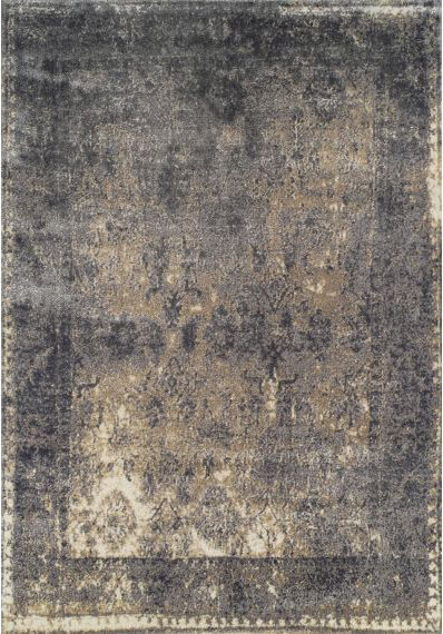 Heat-Set Polypropylene & Polyester Vintage Dark / Grey Area Rug Casanova 1330/B01 Y | Size: 160 x 235 cm