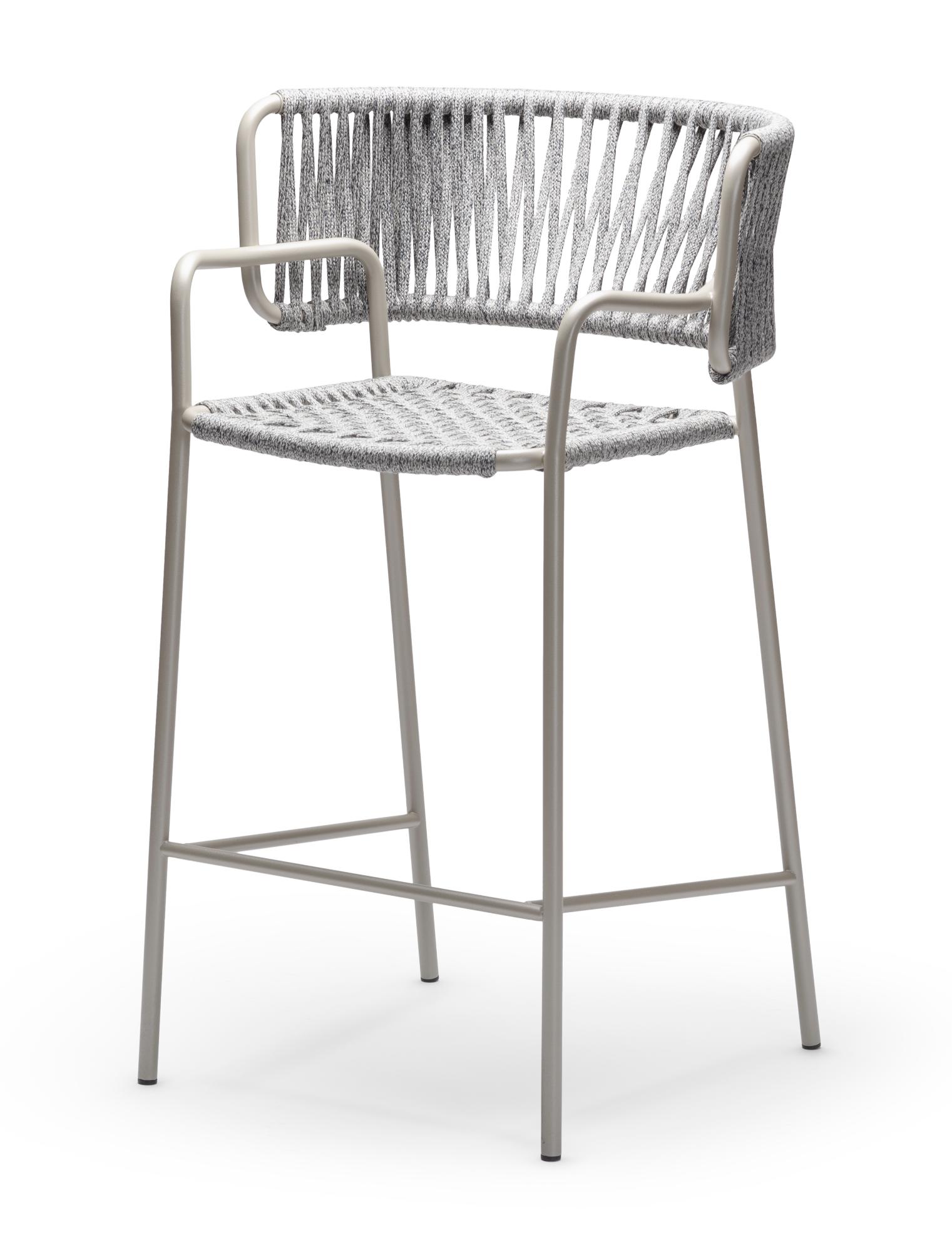 Klot Sand Grey Outdoor Bar Stool
