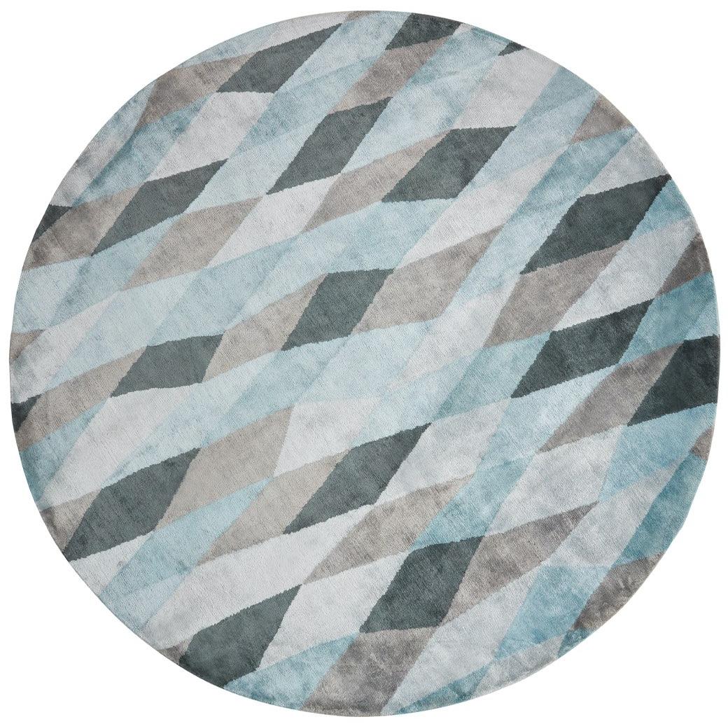 Losanghe Ubriache Blue Circle Rug