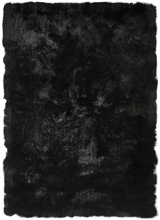 Aster Shaggy Black Rug ☞ Size: 60 x 120 cm