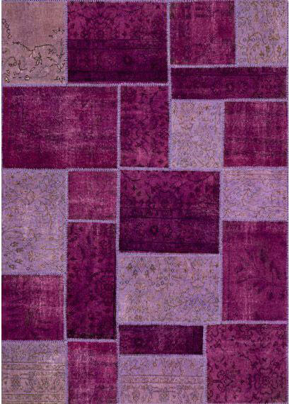 Turkish Overdyed Patchwork Bright / Purple Rug Antalya | Size: 170 x 240 cm