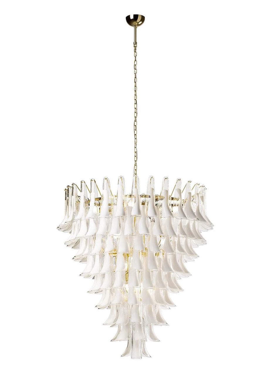 Venetian Glass Leaf Round Chandelier
