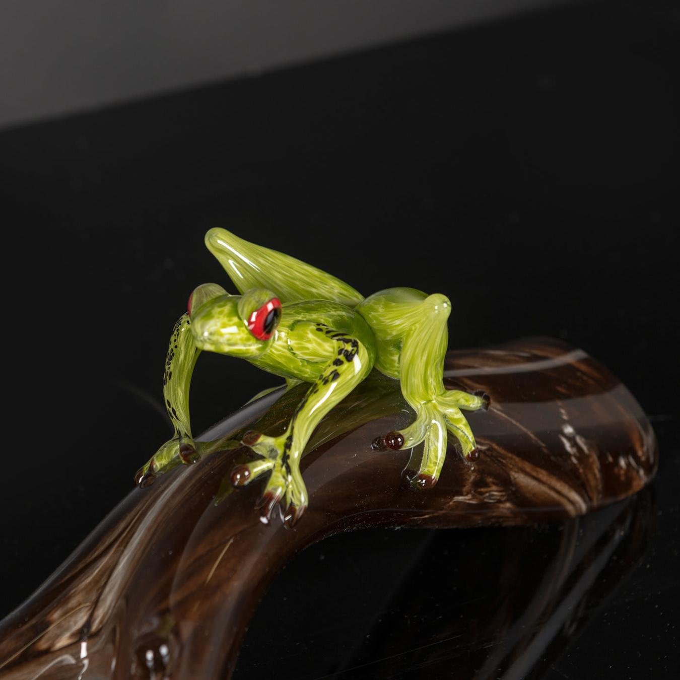 Glass Frog on Branch Figure