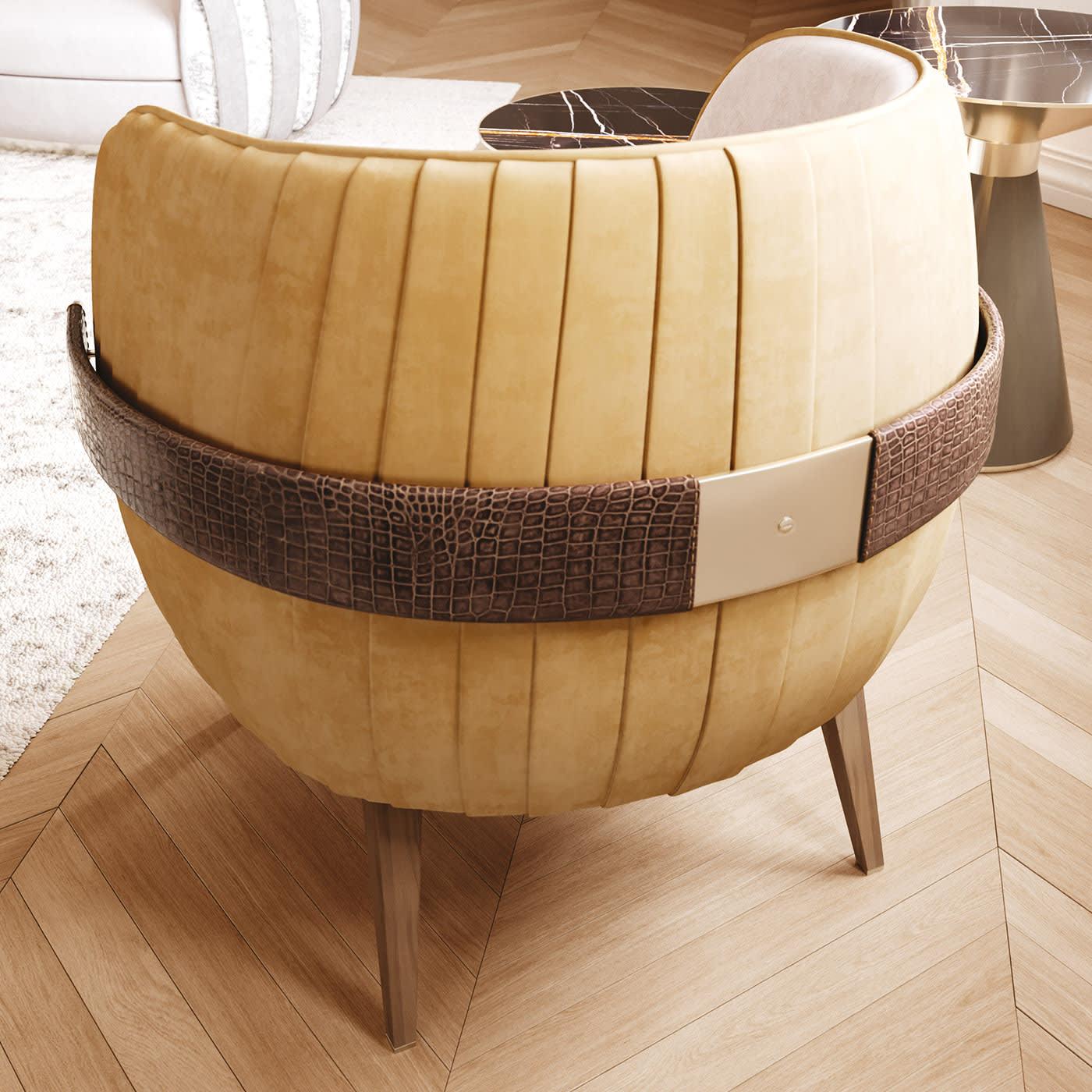 Audrey Low Beige Armchair