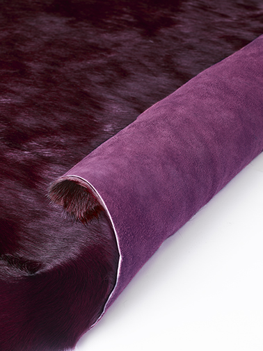 Dark Purple Natural Cowhide ☞ Size: 200 x 240 cm