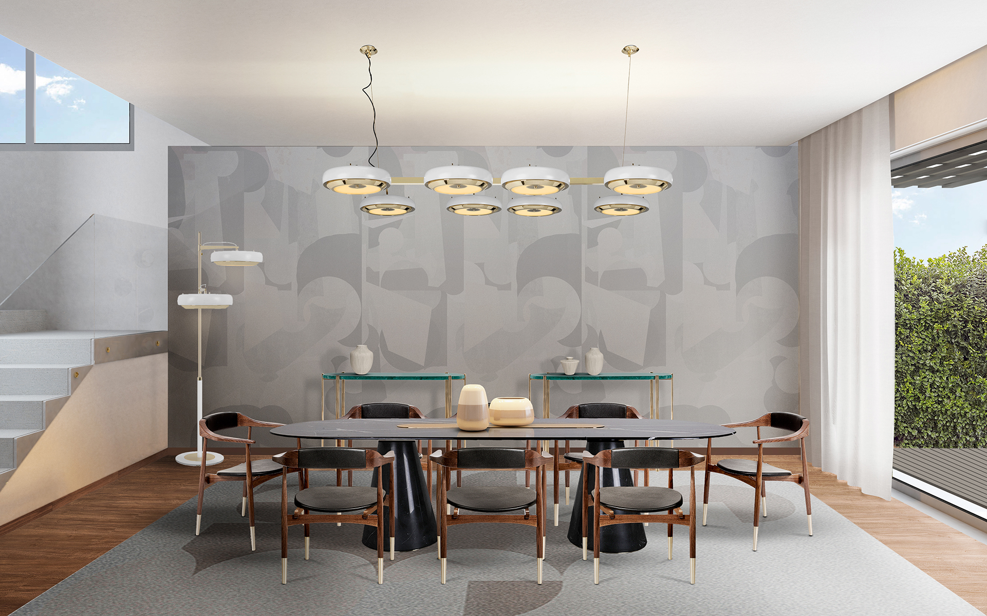 Carter Rectangular Suspension Lamp - 2