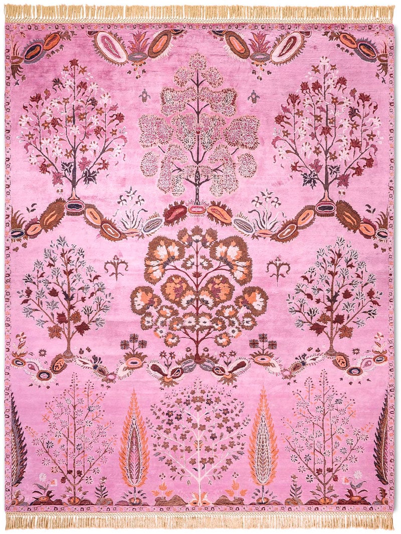 Mughal Pink Handmade Luxury Rug