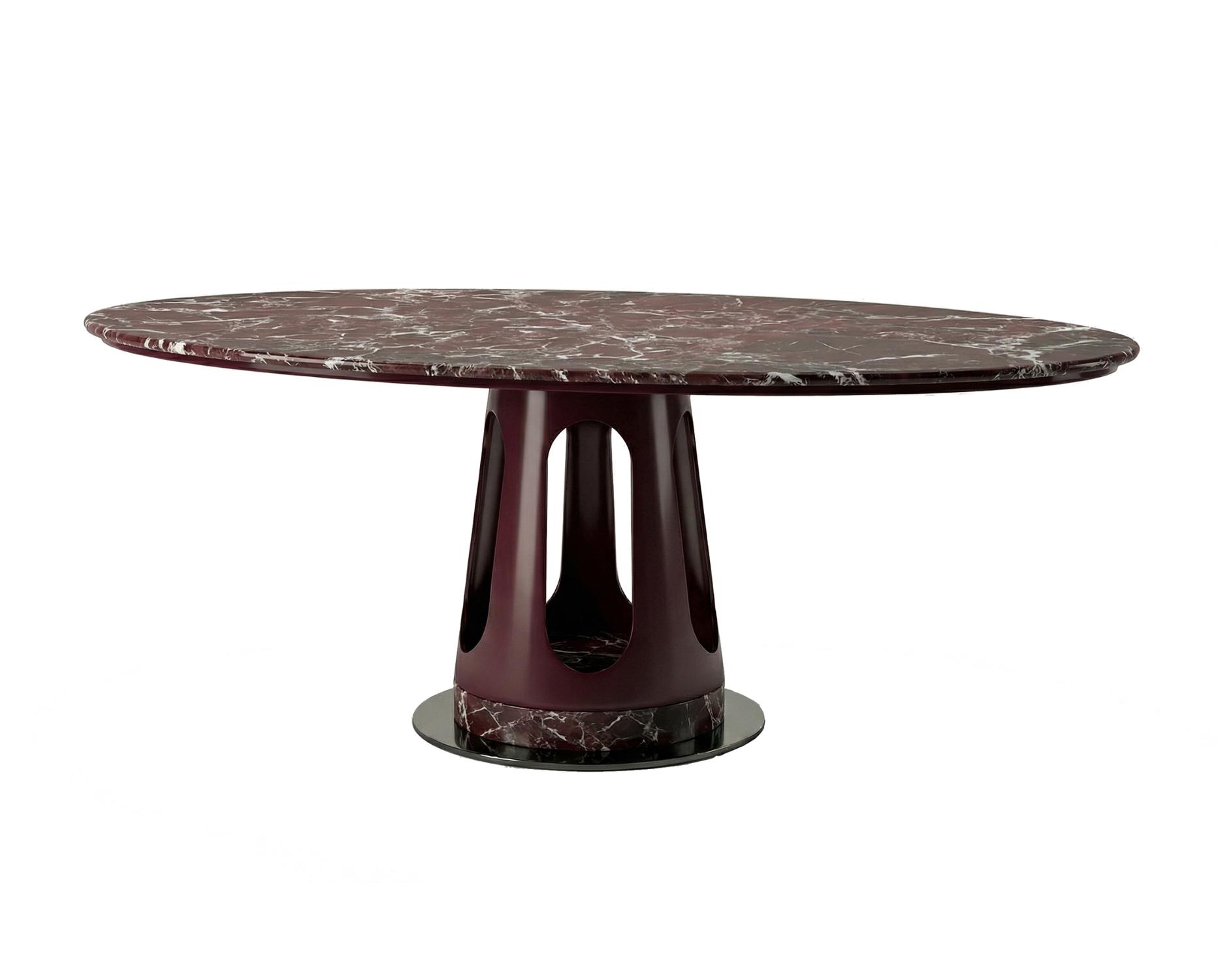 Aura Oval Marble Dining Table