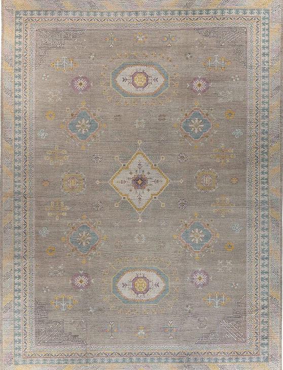 Khotan Hand-Knotted Wool Rug