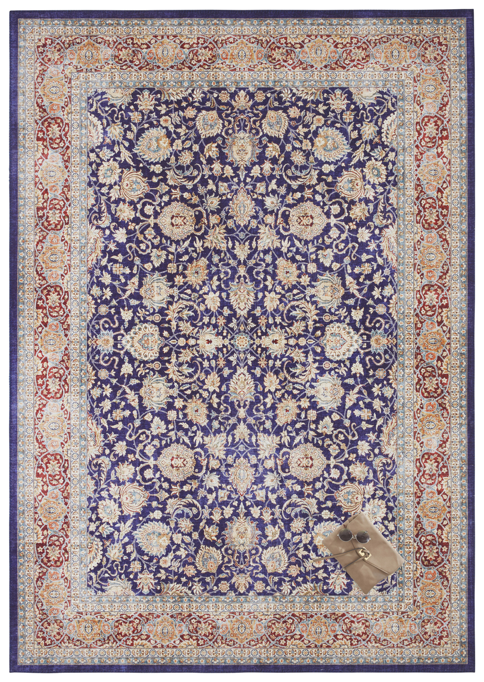 Keshan Maschad  In Oriental-optic Navy Rug