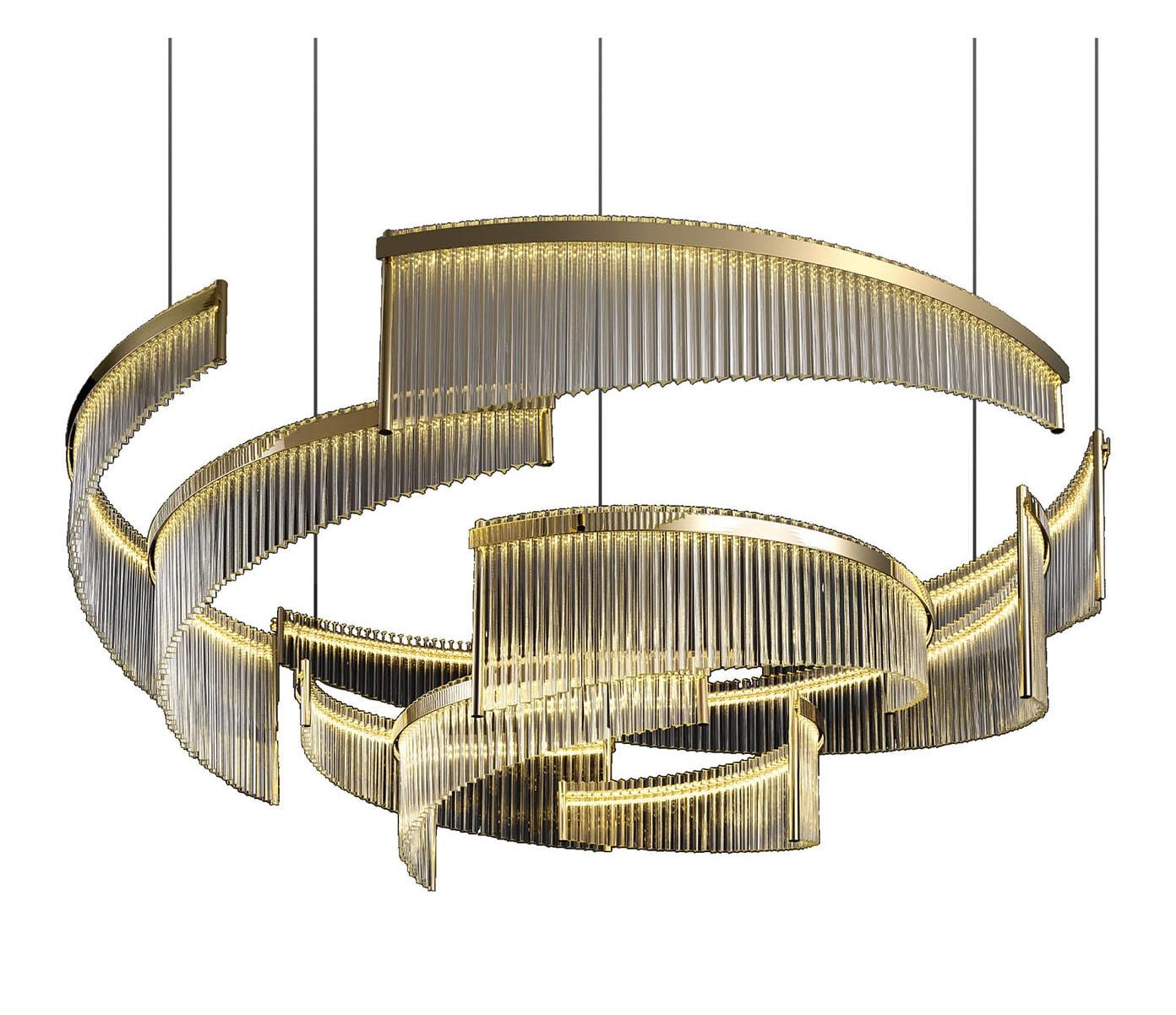 Venetian Glass Prism Chandelier