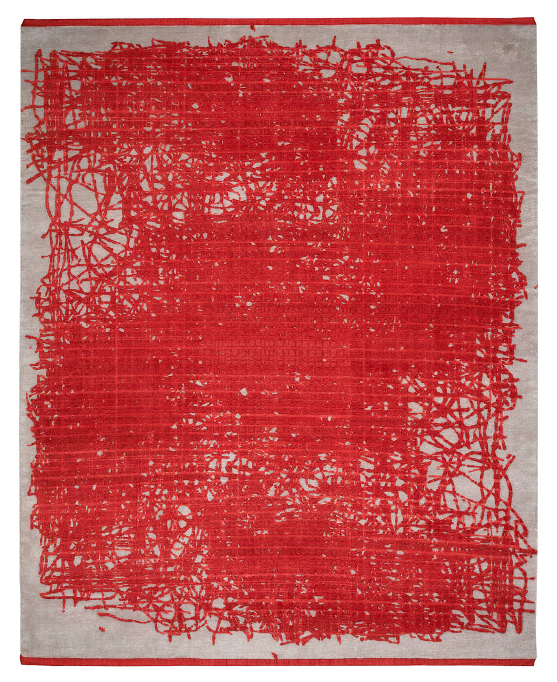 Grid Enjoy Red Rug | Size: 200 x 300 cm