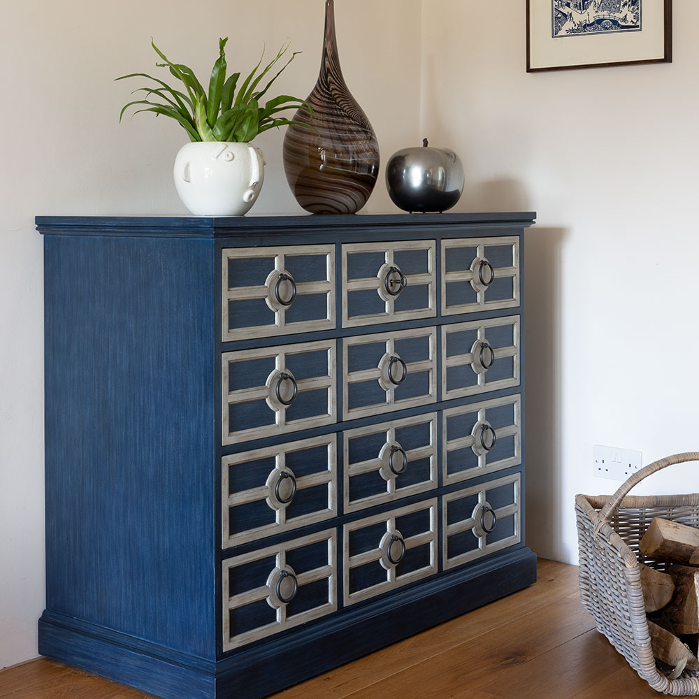 Midmoor Chest of Drawers Blue Painted