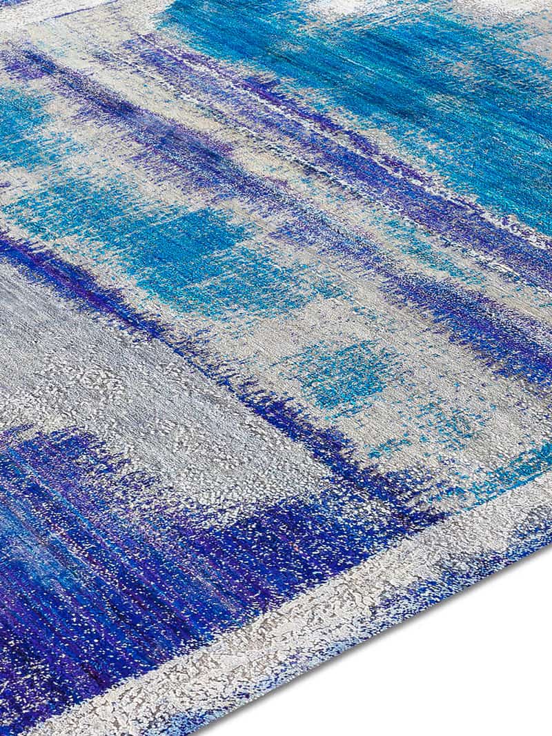 Blue Mix Handmade Luxury Rug