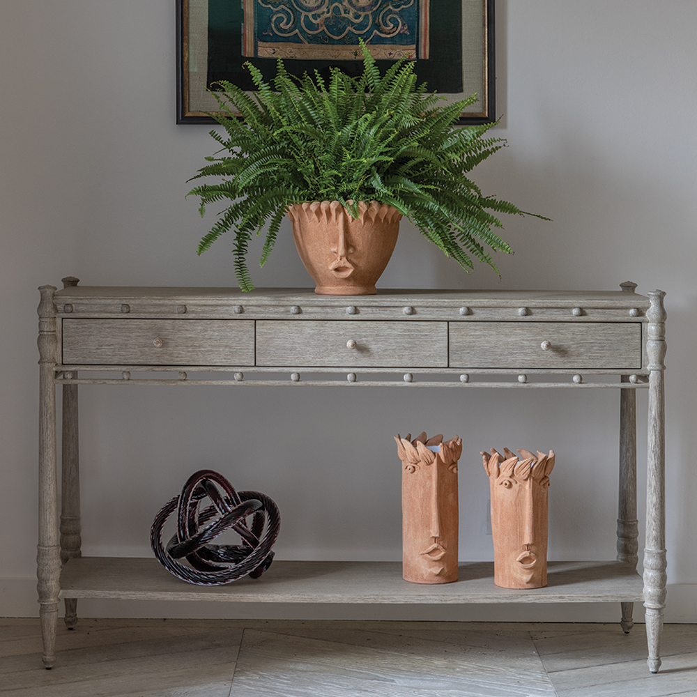 Morris Console Greyed Oak