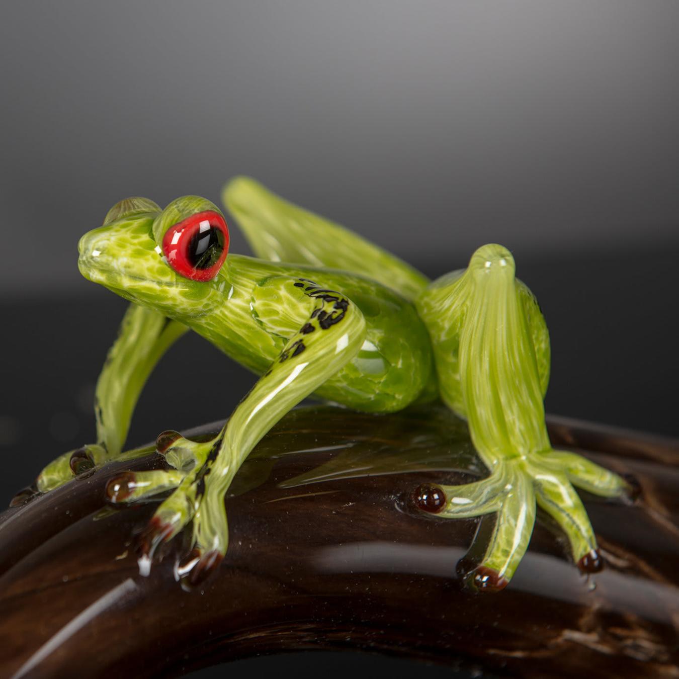 Glass Frog on Branch Figure