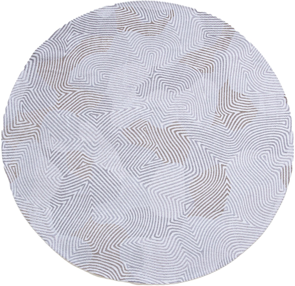 Oyster White 9228 Round Rug ☞ Size: Ø 140 cm
