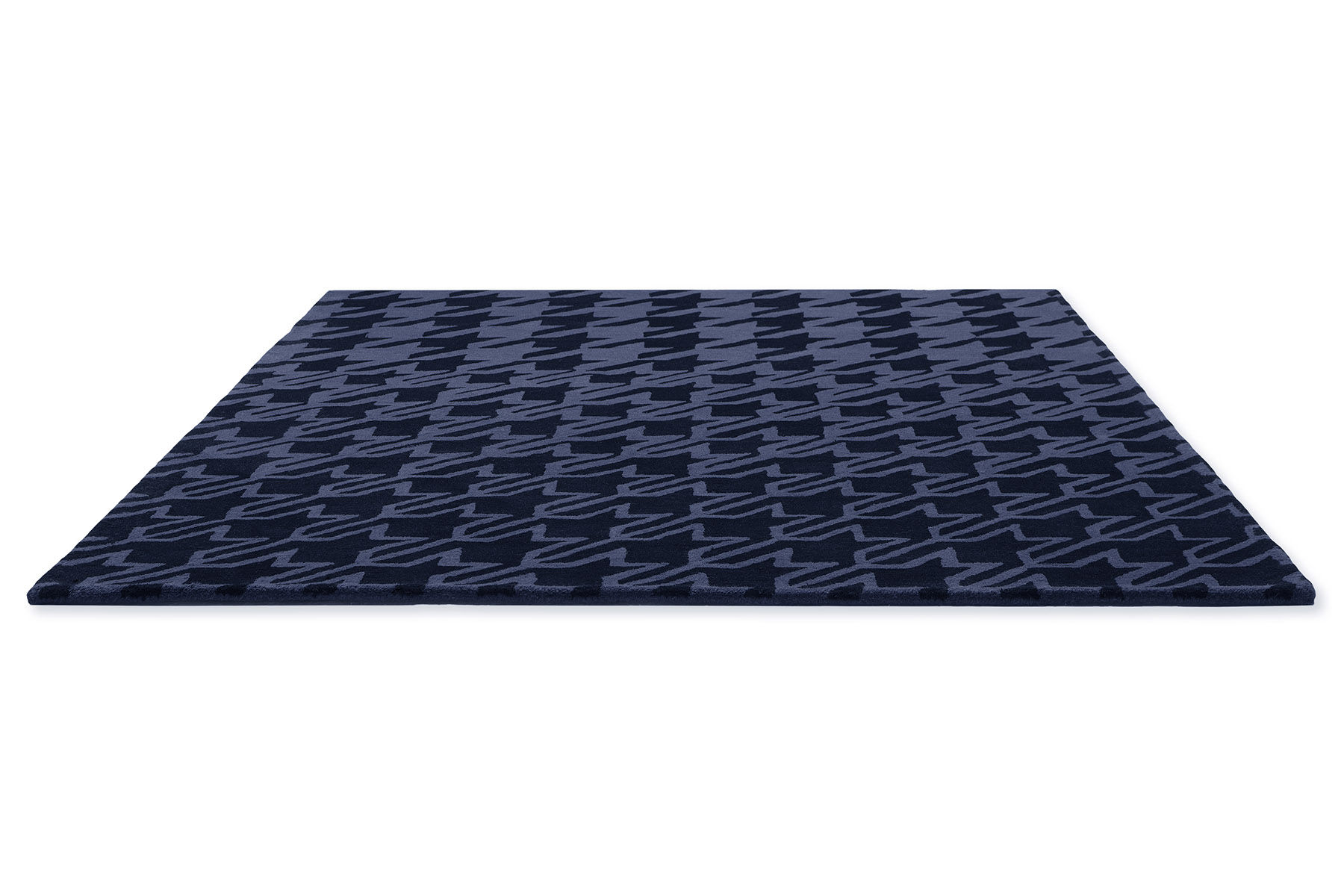 Houndstooth Dark Blue Rug