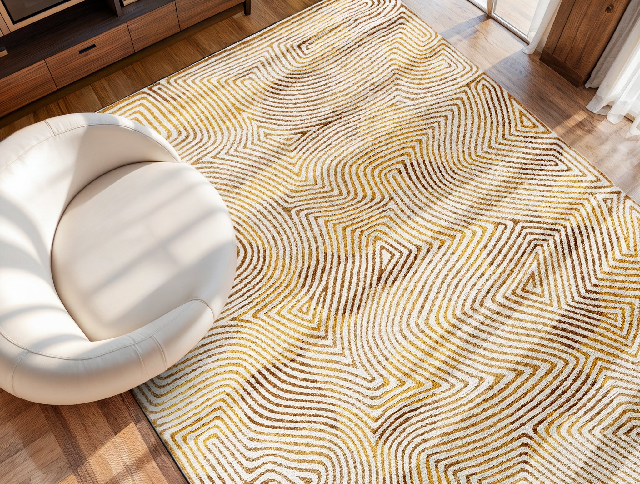 Yellow Hippy 9799 Rug