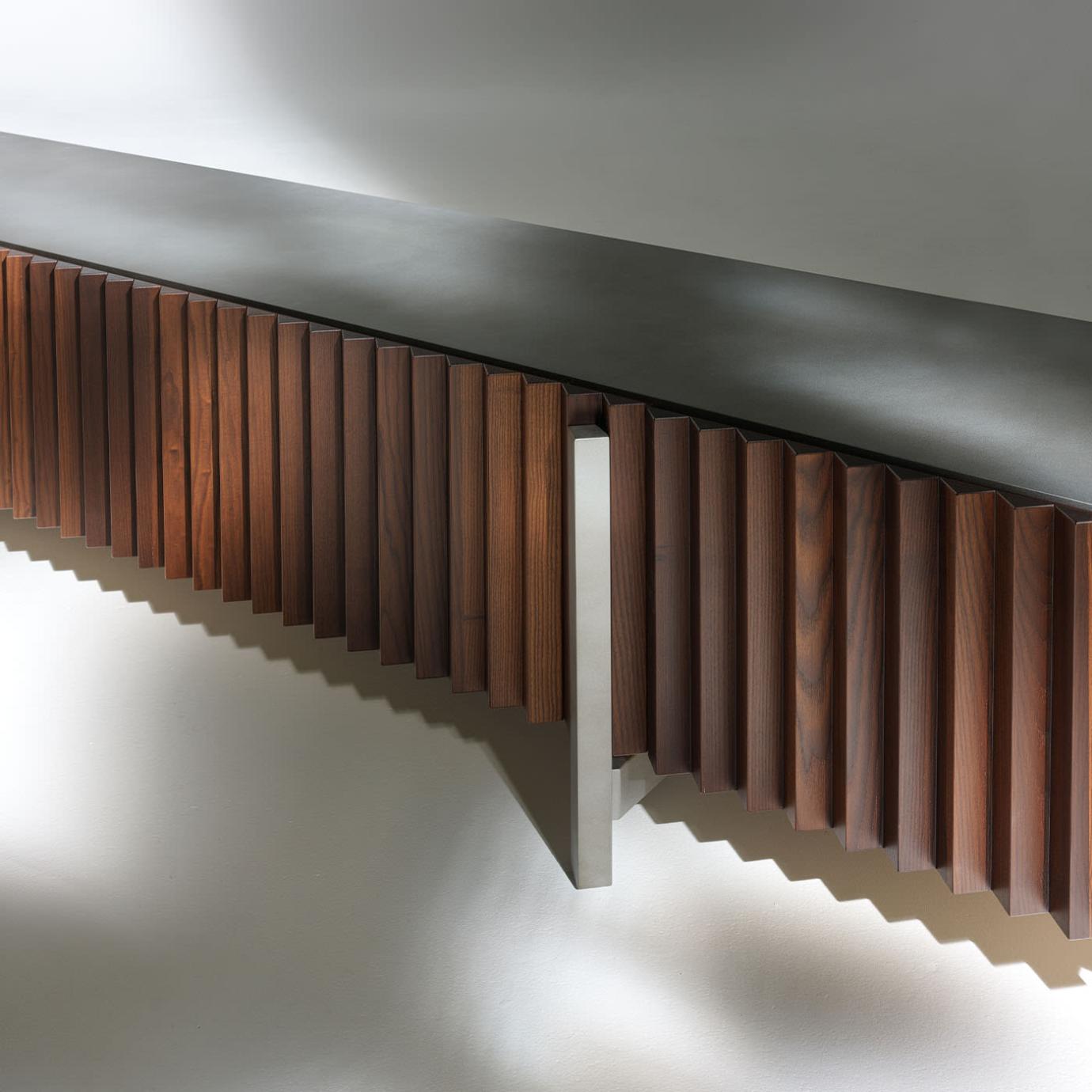 Brown Ash Wood TV Sideboard
