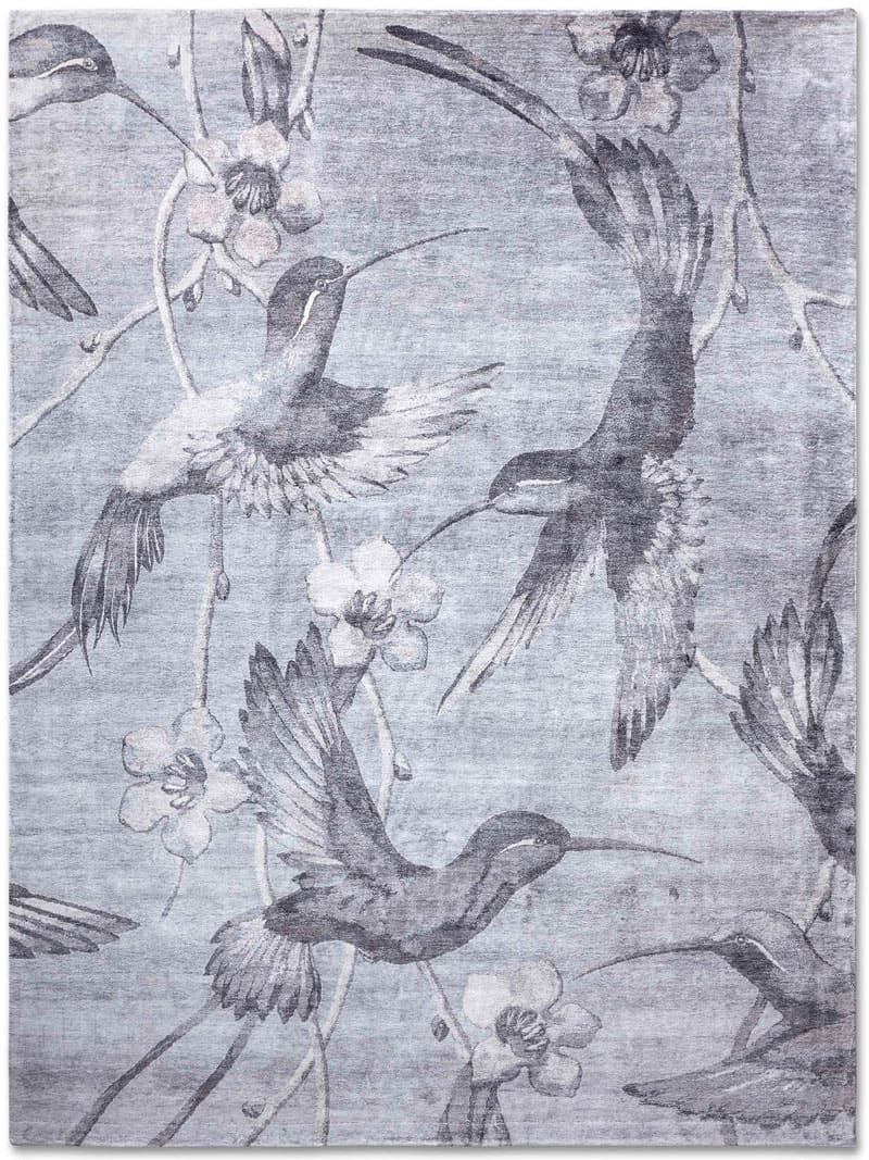 Hummingbirds Hand-Knotted Rug