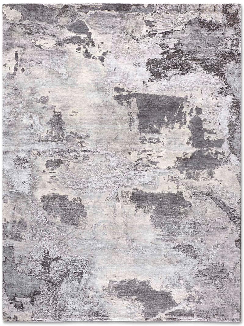 Light Grey Hand-Knotted Rug