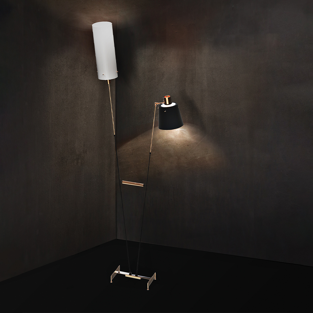 Brass Player Floor Lamp