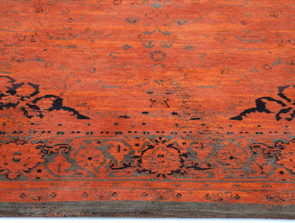 Heriz Burnt Orange Rug ☞ Size: 230 x 230 cm