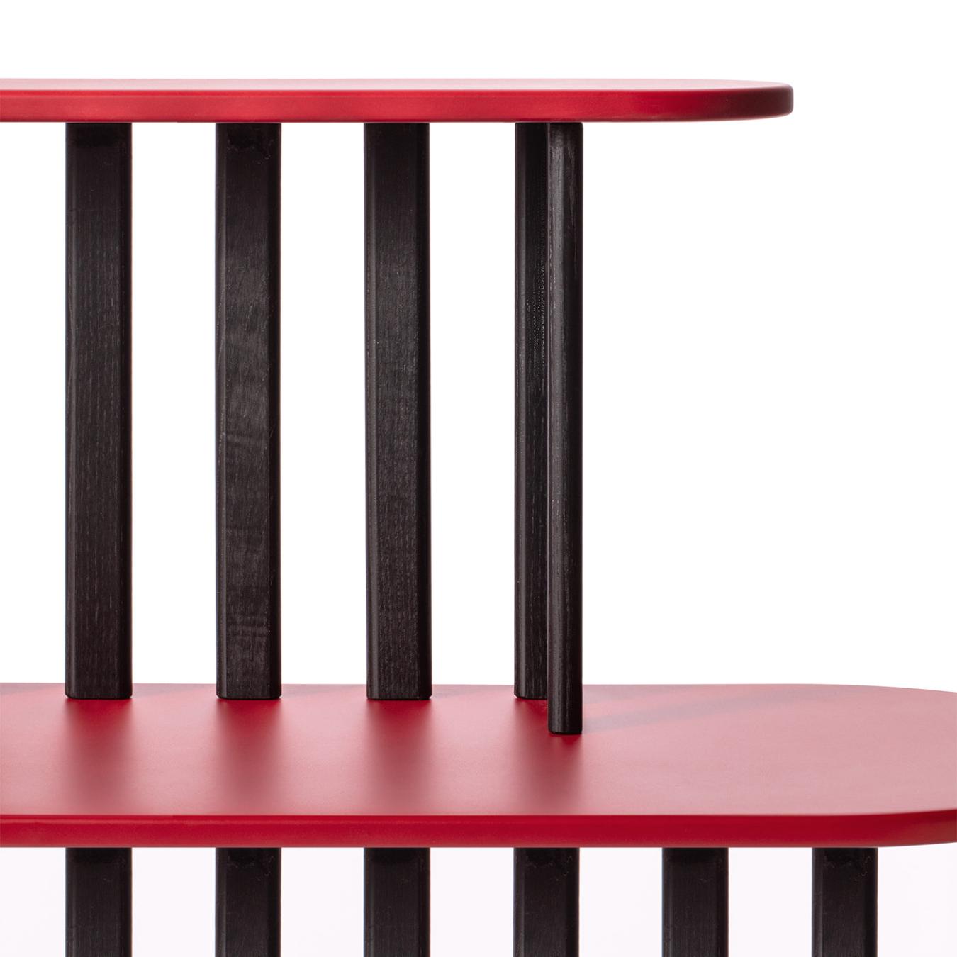 Black & Red Two-Tier Console Table