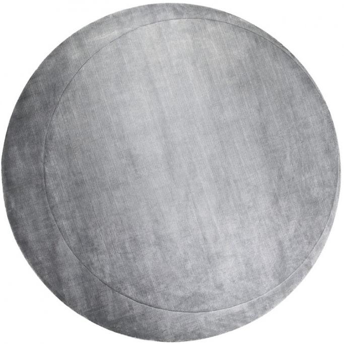 Luna Grey Round Rug ☞ Size: Ø 170 cm