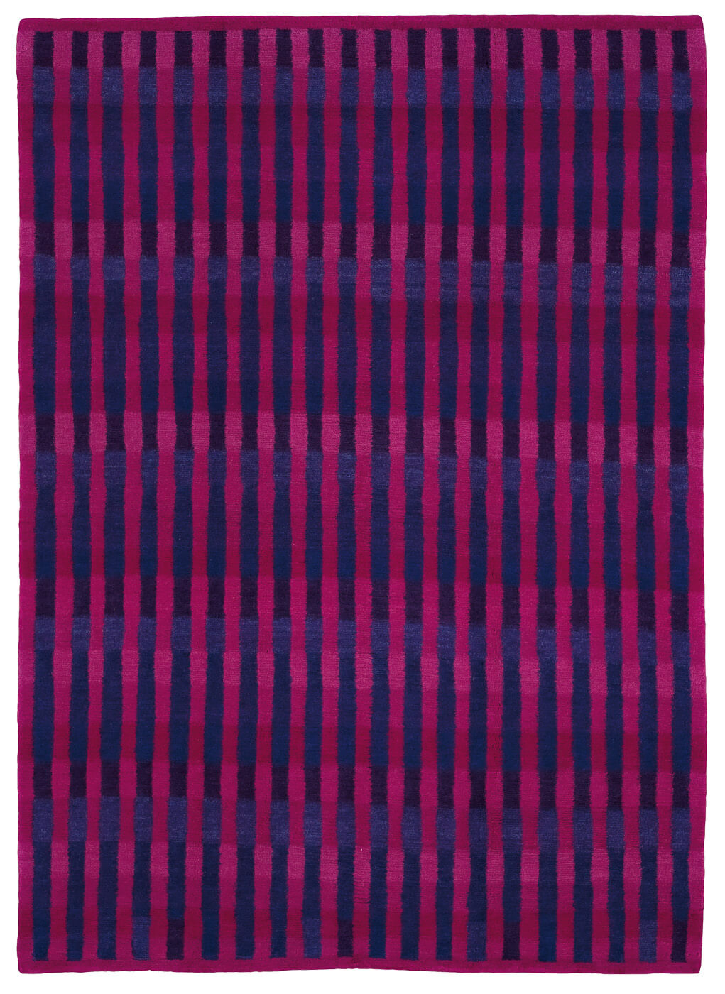 Gamba Vertical Stripes Pink Purple Rug