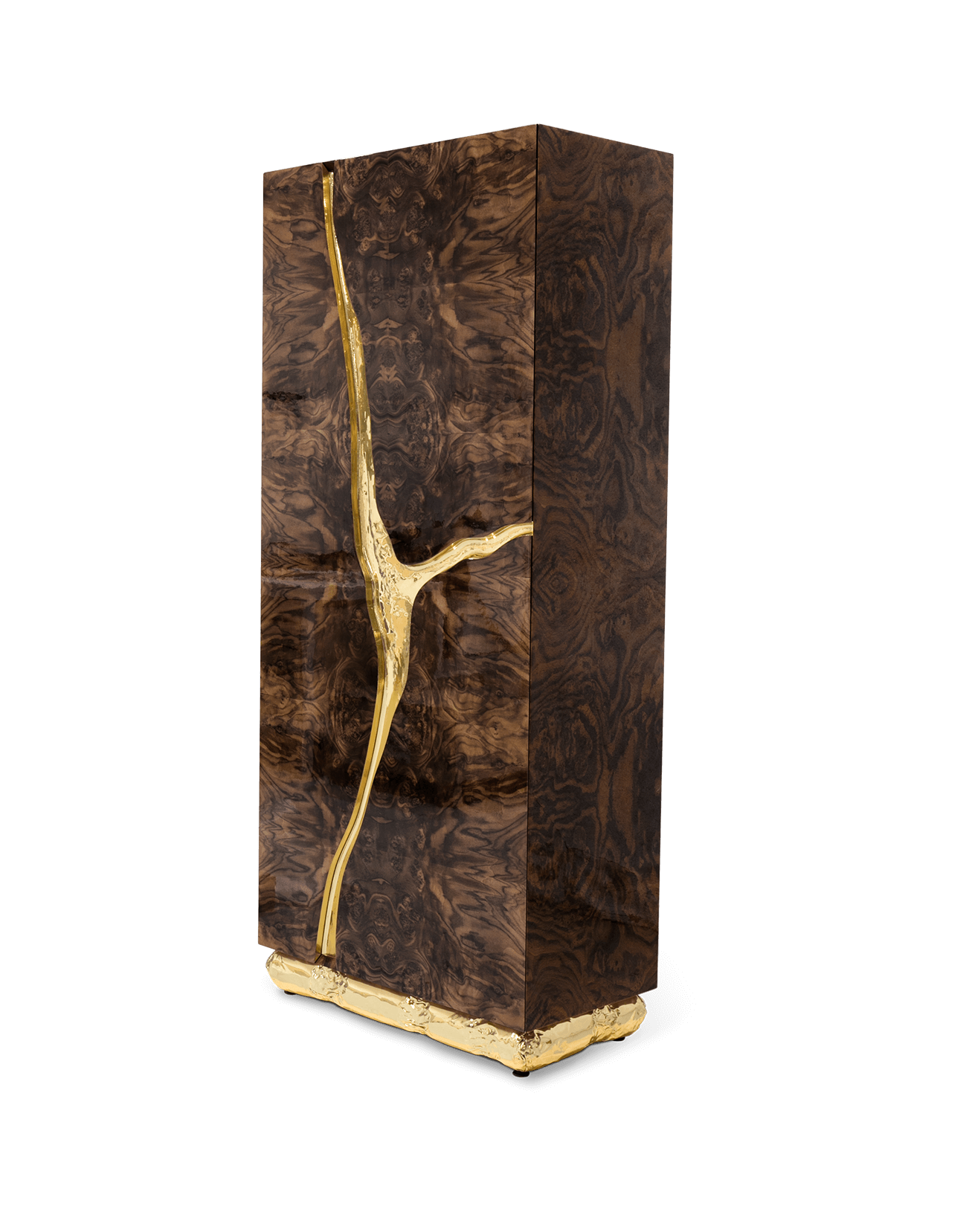 Fissure Walnut Wood Cabinet