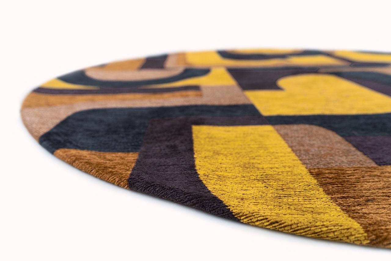 Yellow Meyer 9210 Round Rug