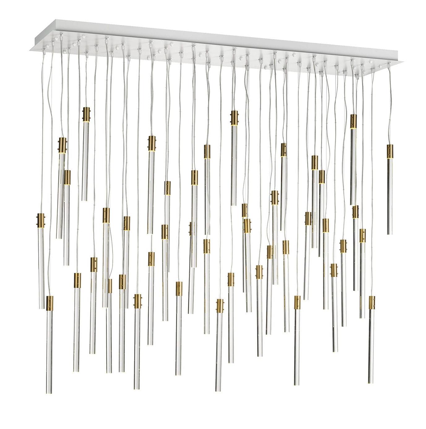 Chandelier with 43 Clear Glass Pendants