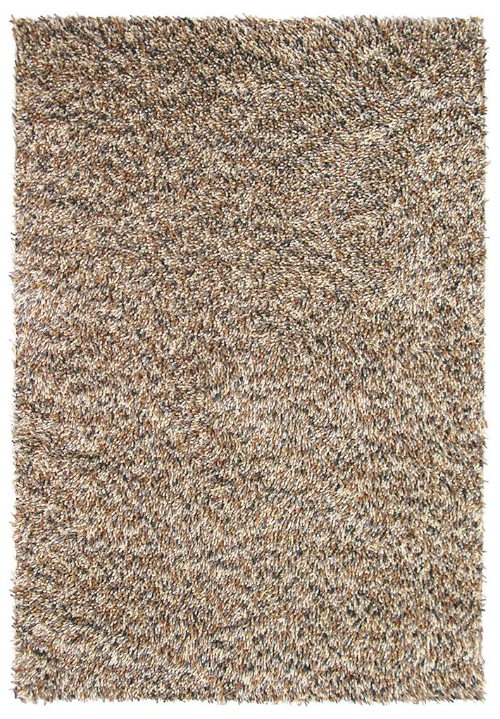 Felted Wool Beige / Brown Shag Area Rug Rocks 70501