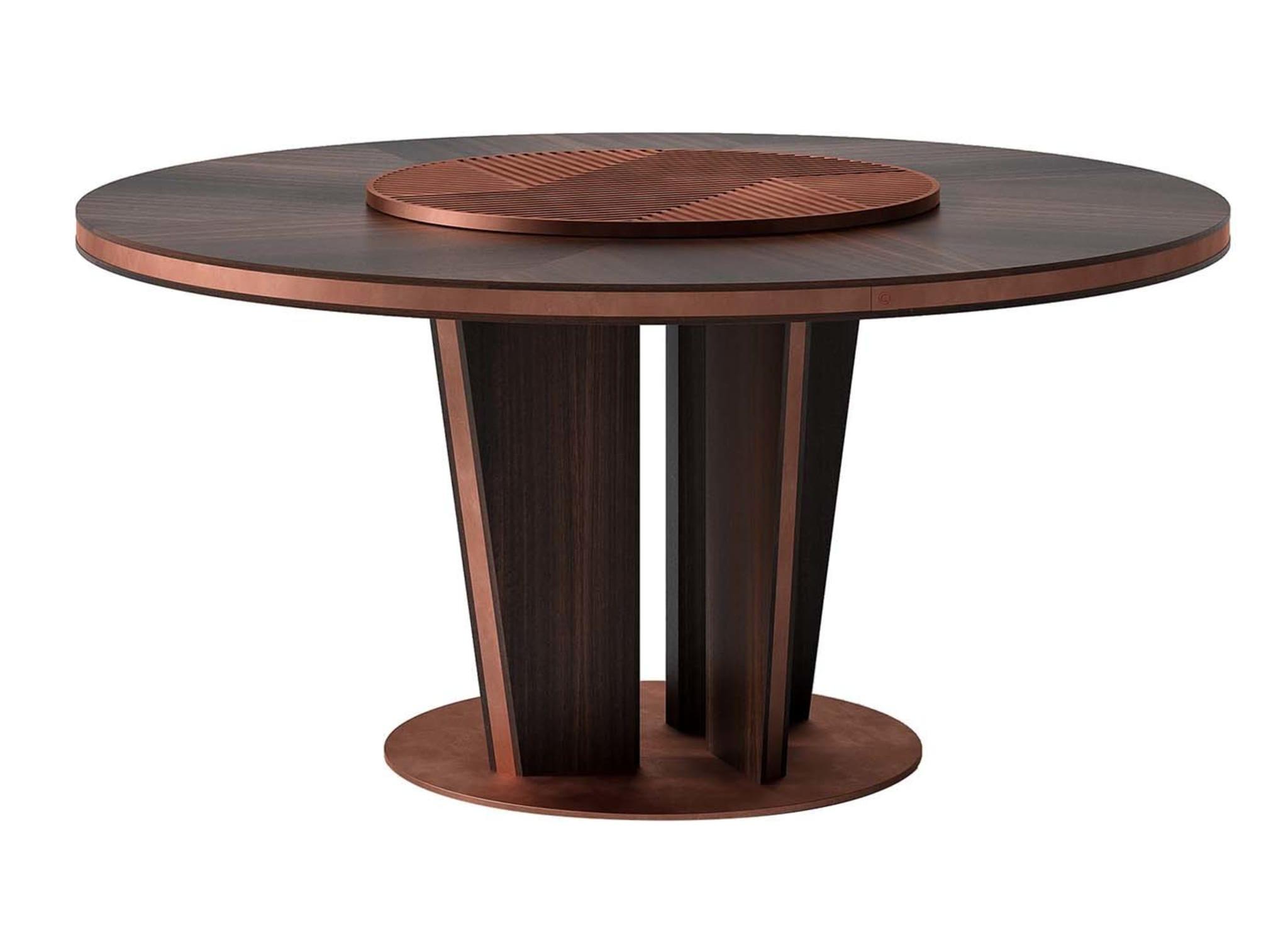 Classic Dark Wood Round Dining Table | Dimensions: Ø 180 cm