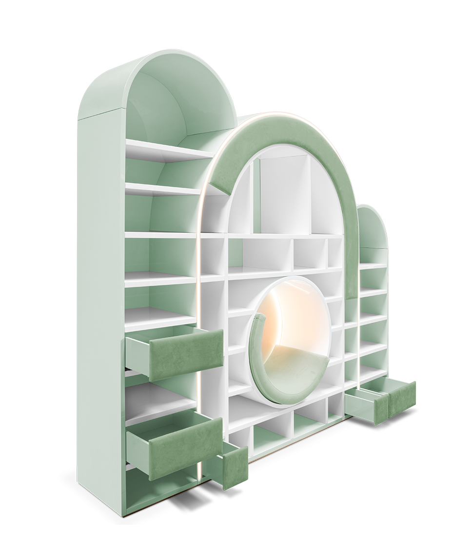 Sugar Rush Green Children's Bookcase