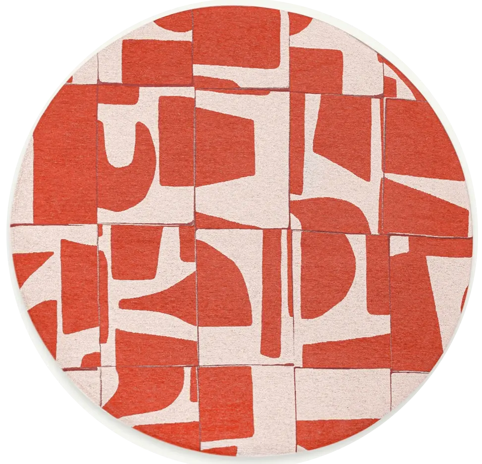 Rust 9364 Round Rug