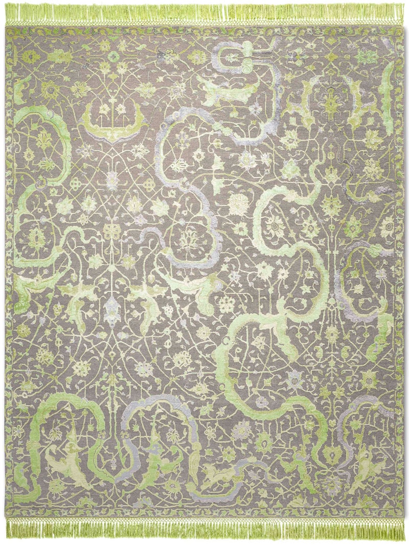 Tabriz Green Luxury Rug