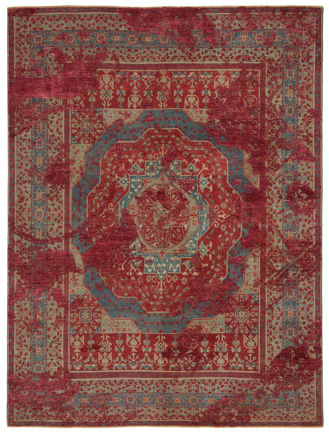 Mamluk Farringdon Tagged Red Rug