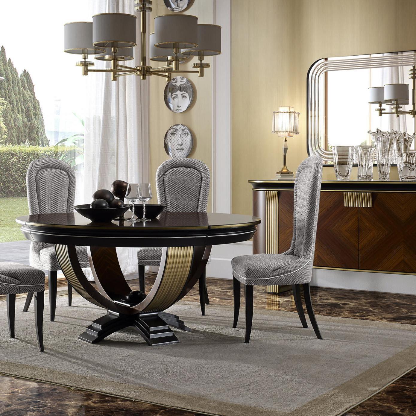 Contemporary Round Dining Table | Configuration: With Lazy Susan