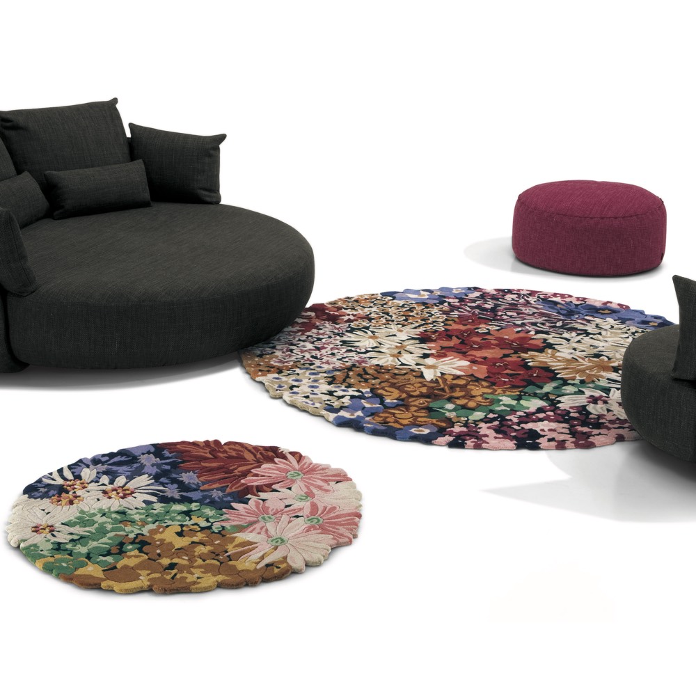 Round Multi Coloured Rug Launda