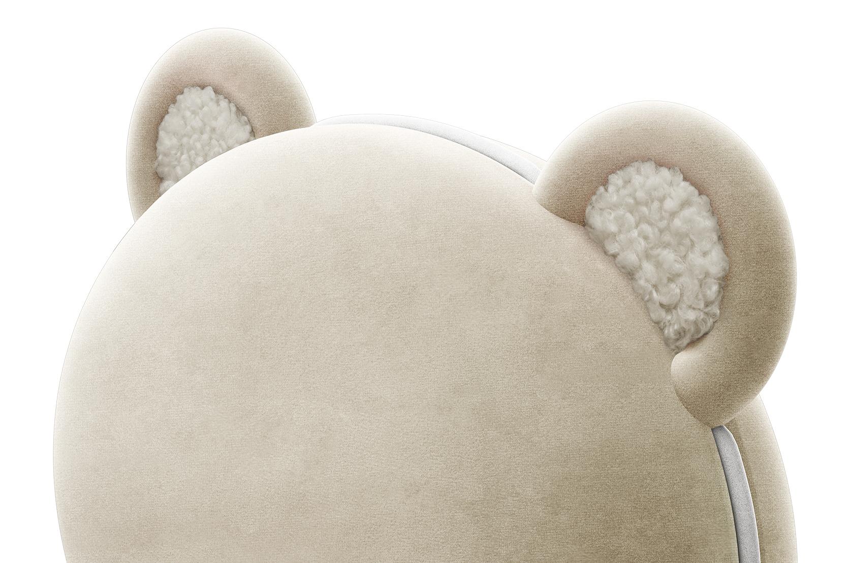 Fluffy Cream Bear Children's Chair