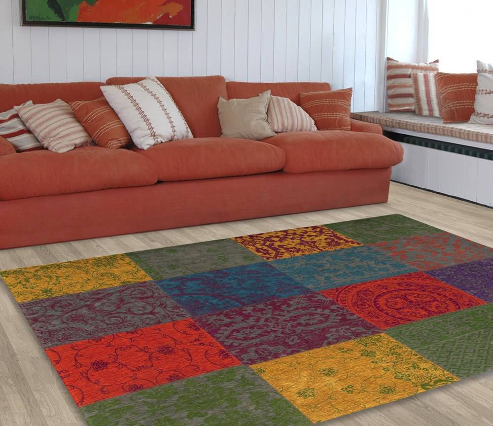 Patchwork Rug Multi Sunbird | Size: 76 x 300 cm