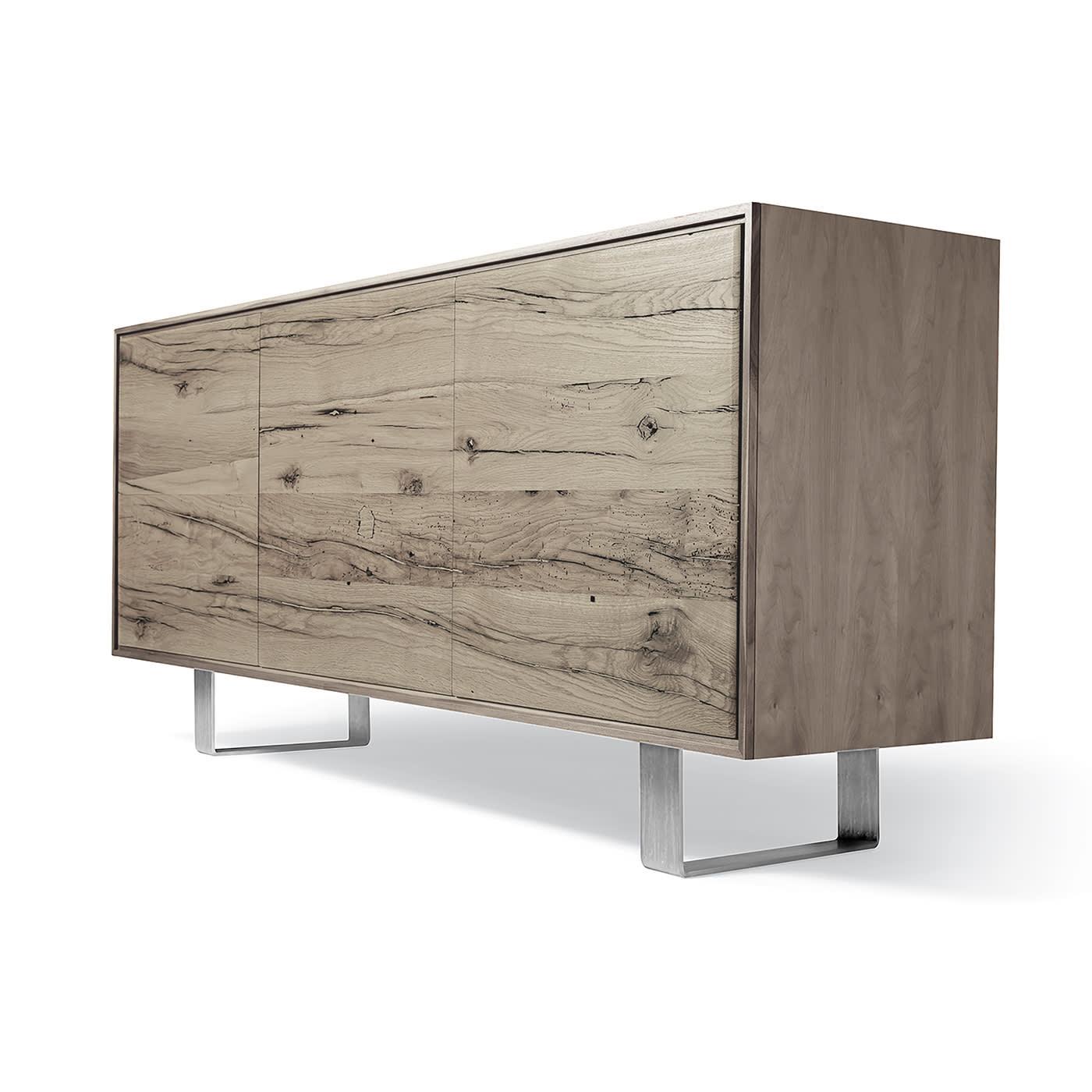 Materia Grey Oak Premium 3-Doors Sideboard | Configuration: 2-Doors