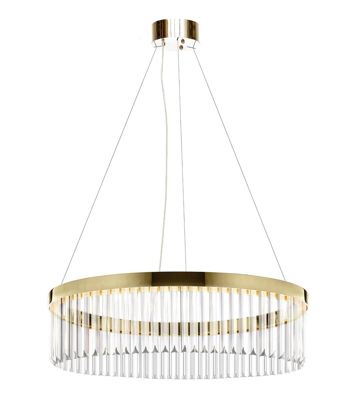 Gold Ring Italian Chandelier