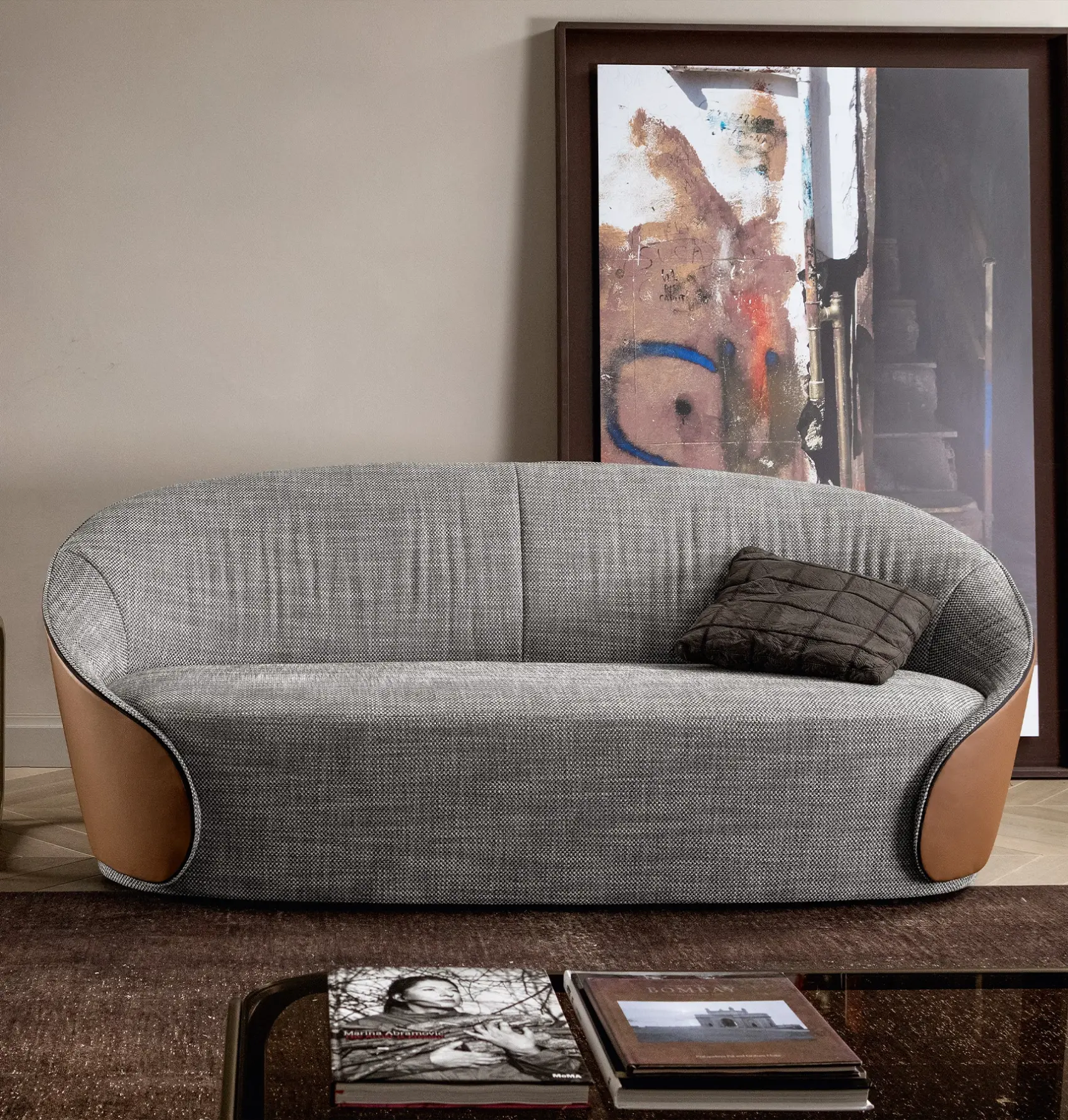 Mama Grey Curved Sofa