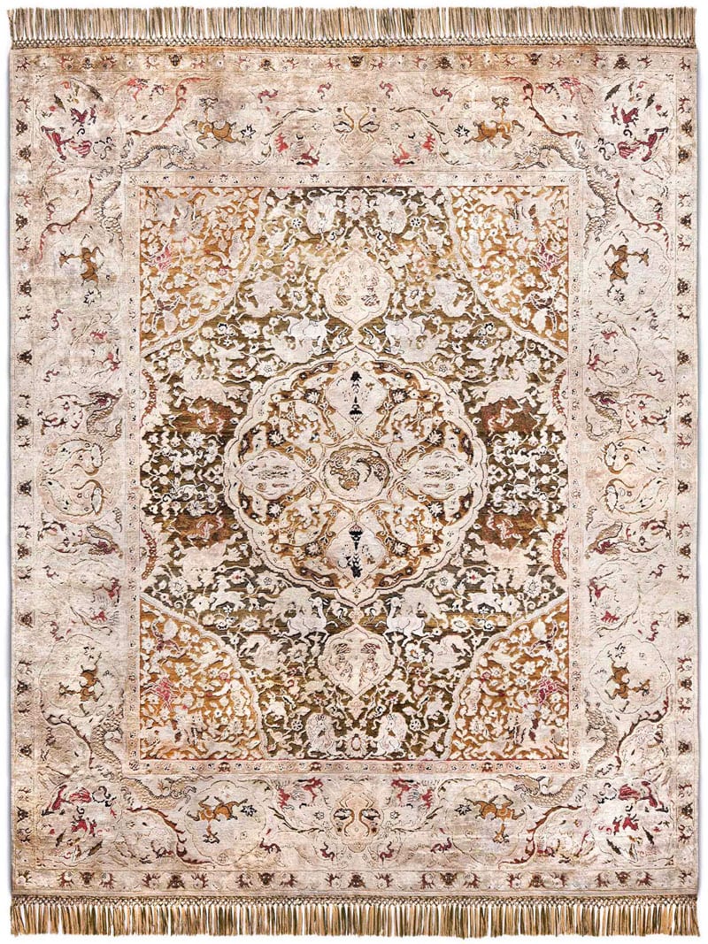 Gold Luxury Hand-Knotted Rug